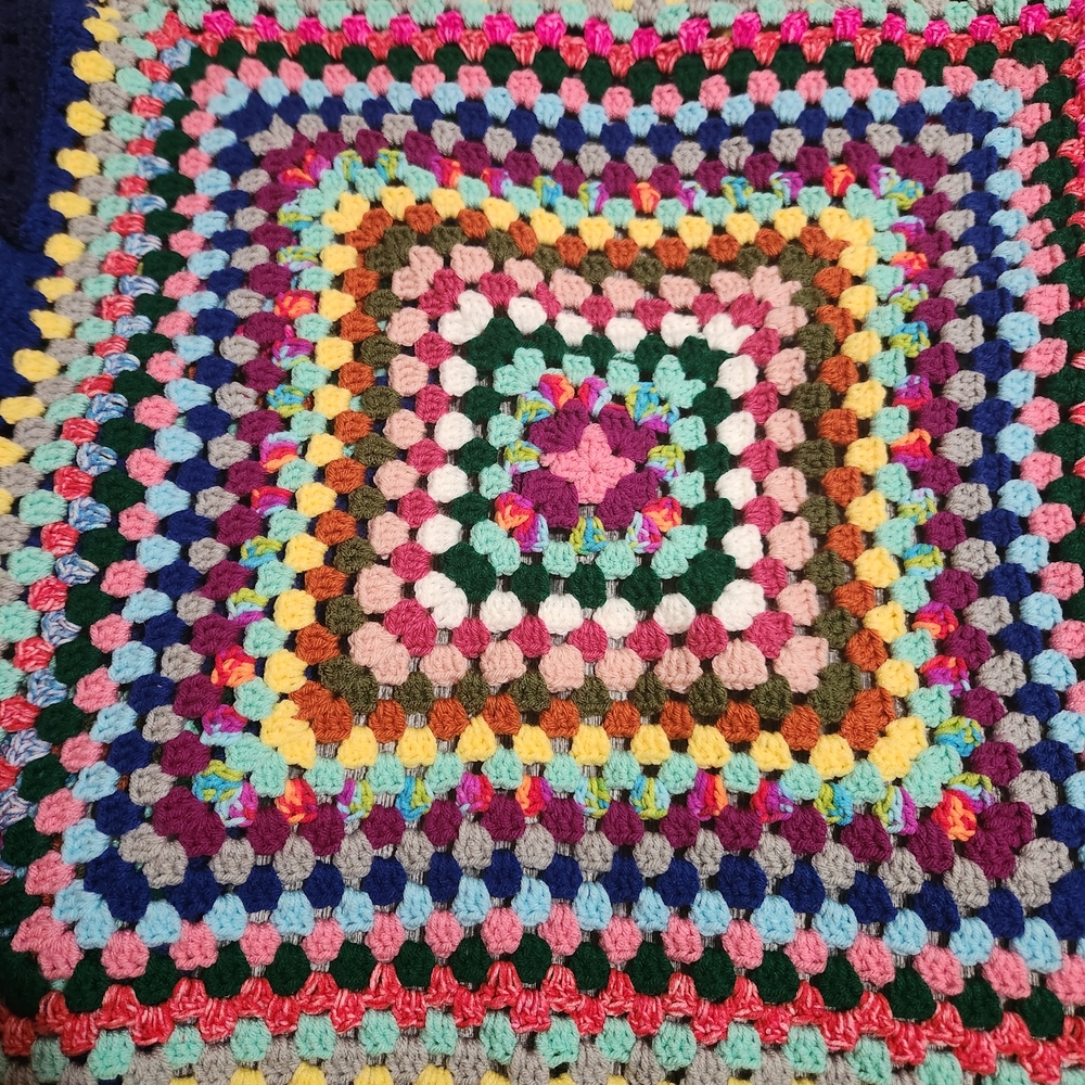 Vibrant Multicolor Crochet Women's Jacket - Picture 3 of 5